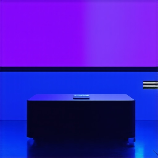 Elite Laser Projector in Premium Home Theater Close-up of a laser home cinema projector with vivid image projection, modern aesthetics, in a luxurious theater room.