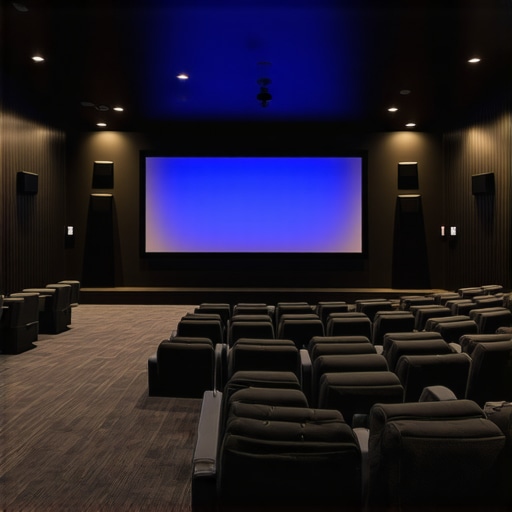 Modern Home Theater Design with Acoustic Treatments Contemporary home theater with tiered seating and acoustic panels