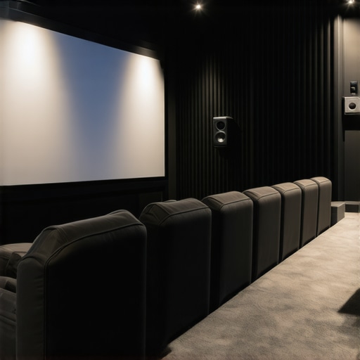 Optimal Home Theater Setup for Immersive Experience Modern home theater with sound calibration and comfortable seating