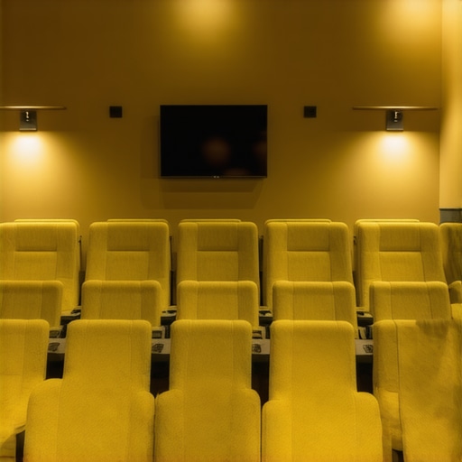 Elegant home theater with acoustic treatments and ergonomic seats