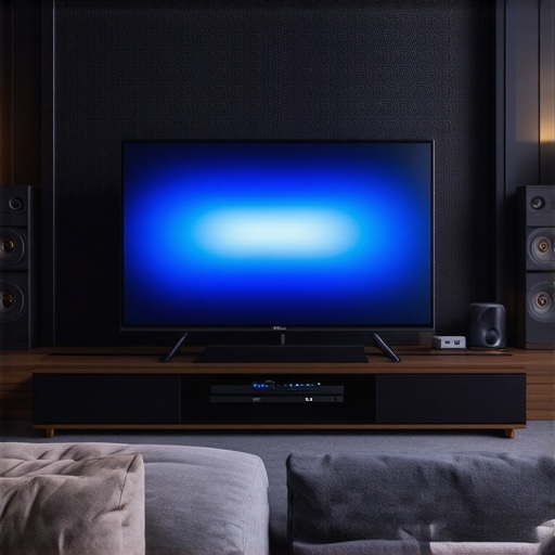 A modern home theater with acoustic treatments improving sound clarity