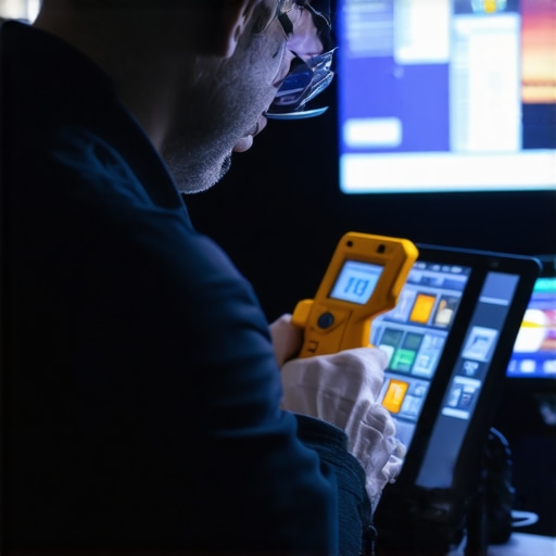 Home theater maintenance tools in action.