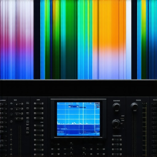 Technician fine-tuning audio and video settings in a high-end home theater
