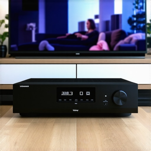 Home theater setup with strategic airflow and ventilation for cooling equipment