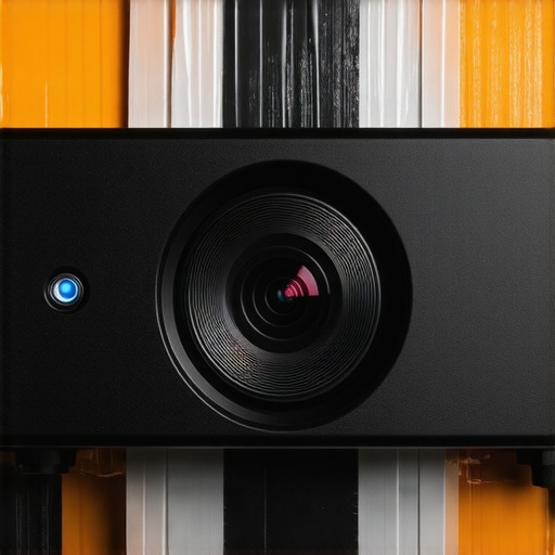 A close-up of a projector with foam tape and weatherstripping around the housing seams, demonstrating how to block light bleed.