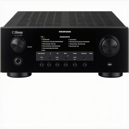 A user calibrating an AV receiver using on-screen setup menu