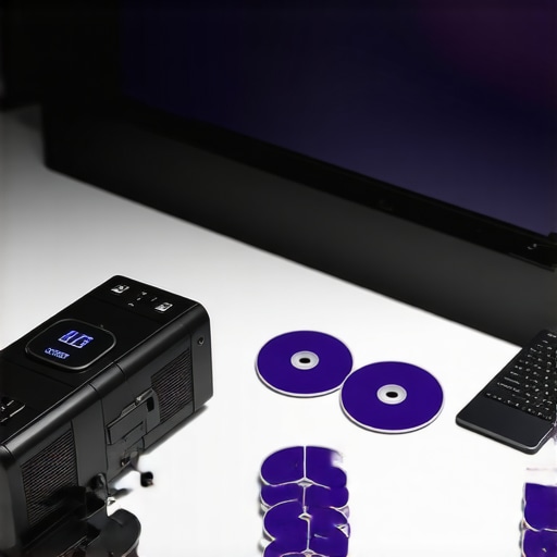 Person calibrating a projector using professional tools to ensure optimal picture quality.