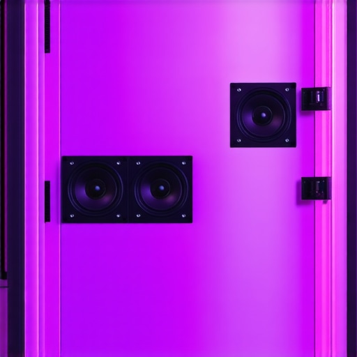 Home theater gear in a cabinet with vents and cooling fans to prevent overheating