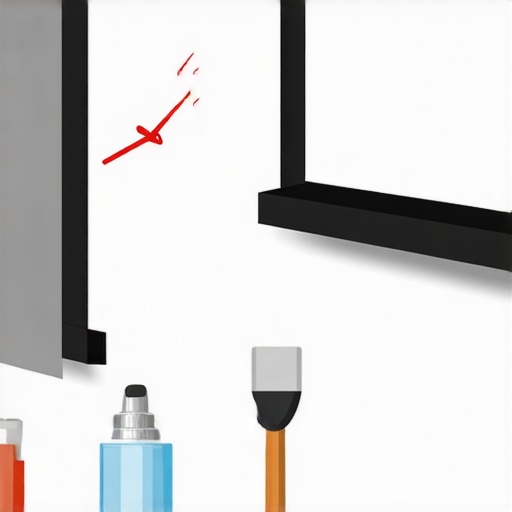Step-by-step illustration of repairing a projection screen with a fabric patch.