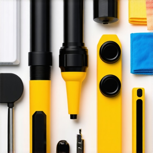 Home theater maintenance tools displayed on a table