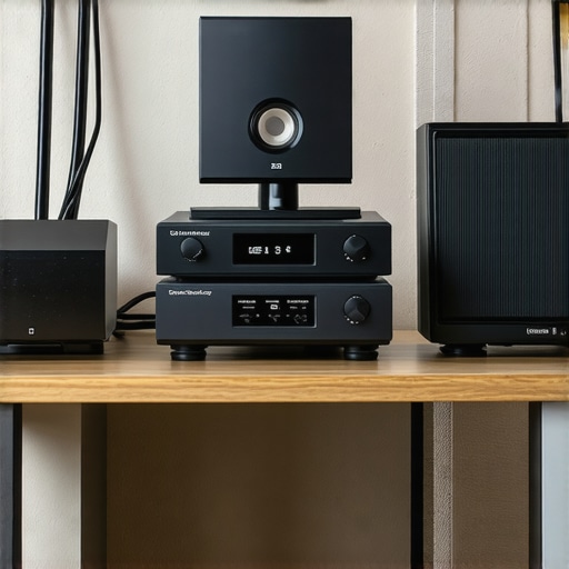 Professional calibration devices for audio and video in a home theater setup.