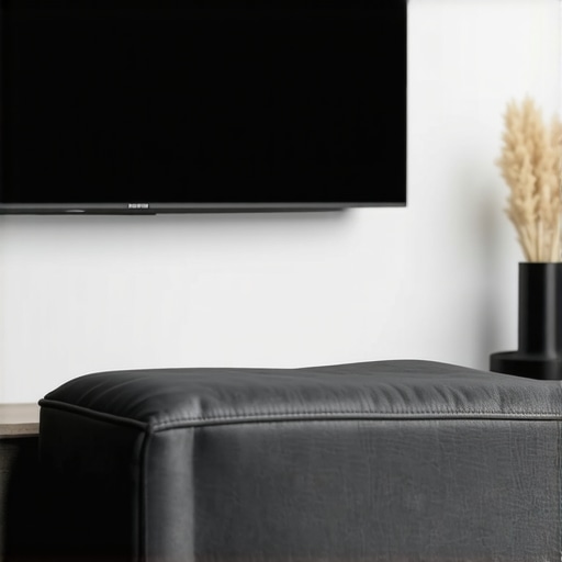 Soundbar positioned with space behind and aimed towards the seating area to enhance bass and clarity.