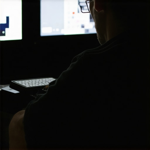 Technician using calibration tools to maintain projector performance