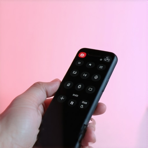 Smartphone camera capturing the infrared signal from a projector remote control in a home theater