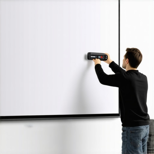 The Secret to Leveling a Heavy Projector Screen on an Uneven Wall
