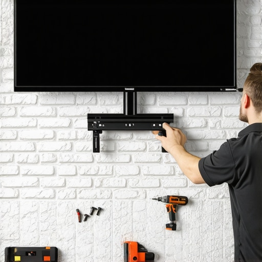 The best way to mount a screen on a brick wall