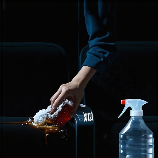 The best way to remove sticky soda from theater upholstery