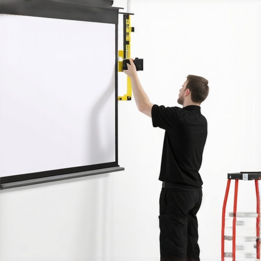 The secret to installing a projector screen perfectly level