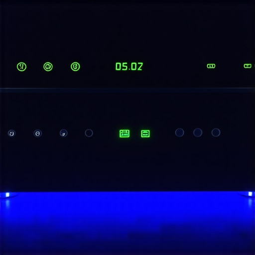 A properly integrated smart home AV receiver and network controller rack with clean wiring and active status lights.