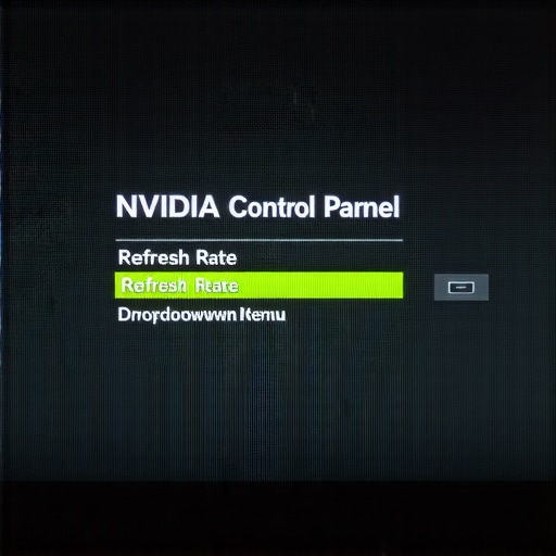 NVIDIA control panel display settings for matching projector refresh rate