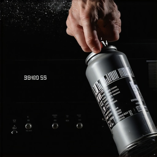 Person cleaning dust from the top vents of a home theater receiver to improve performance.
