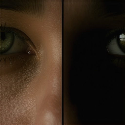 Macro photo comparison of 1080p versus 4K resolution on a projection screen.