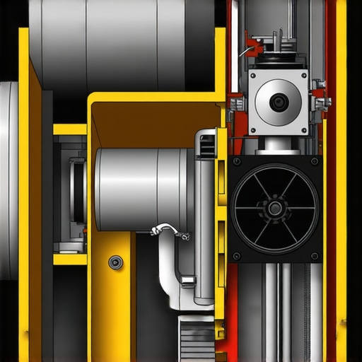 A diagram showing how to route air through a projector hush box with baffles and fans