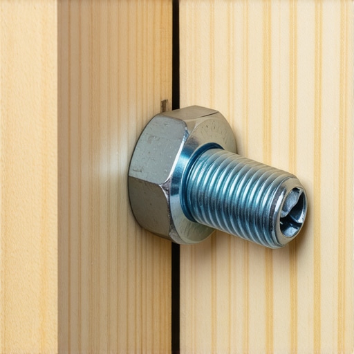 Close up of a T-nut fastener used in home cinema seating frames