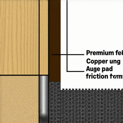 Cross-section of flat speaker wire installation under a rug