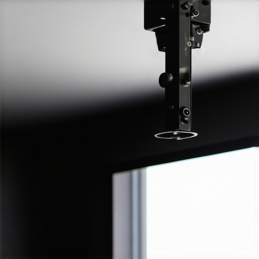 Heavy-Duty Professional Projector Mount Close-up of a stable professional projector mount installed on a ceiling