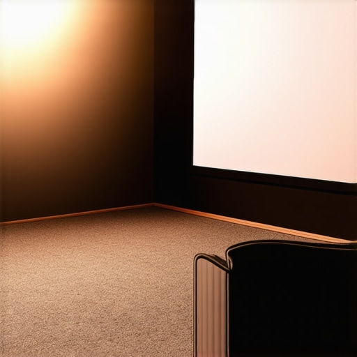 Close-up of a projector screen showing hotspotting and reduced contrast levels.