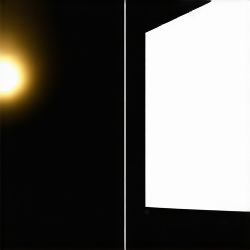 Comparison of screen gain effects on home theater contrast and hot spotting.