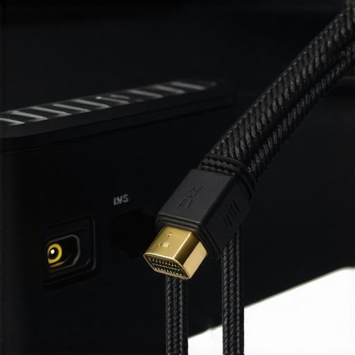 High Quality HDMI Connection Connecting an active HDMI cable to a home theater projector to reduce input lag.