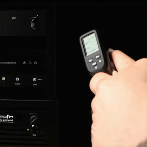 Home Cinema Heat Maintenance Checking AV receiver temperature with infrared thermometer
