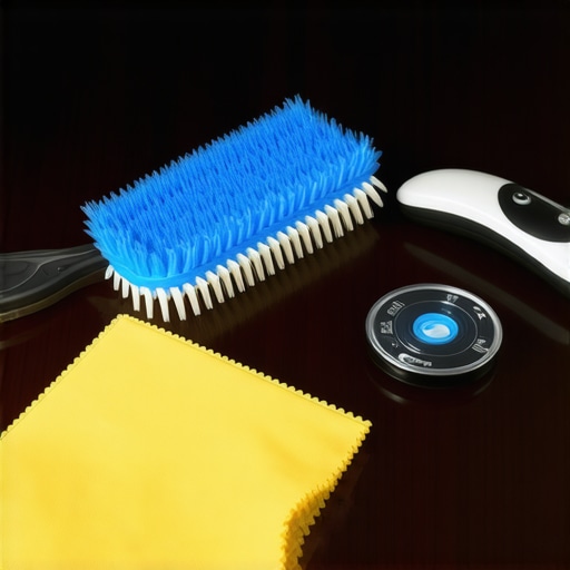 Close-up of projector and seating maintenance tools on a table