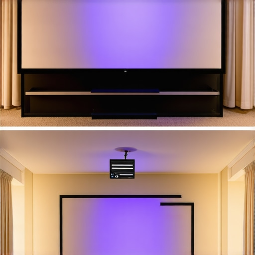 Home projector white wall reflection comparison Visual demonstration of projector light reflecting off white walls and washing out screen contrast.