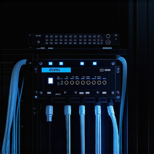 A neat AV rack with a power conditioner to protect home theater gear