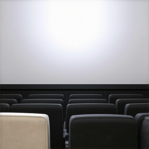 Hot Spotting Effect on a High Gain Silver Screen A demonstration of the hot spotting phenomenon on a silver projection screen where the center is significantly brighter than the edges.