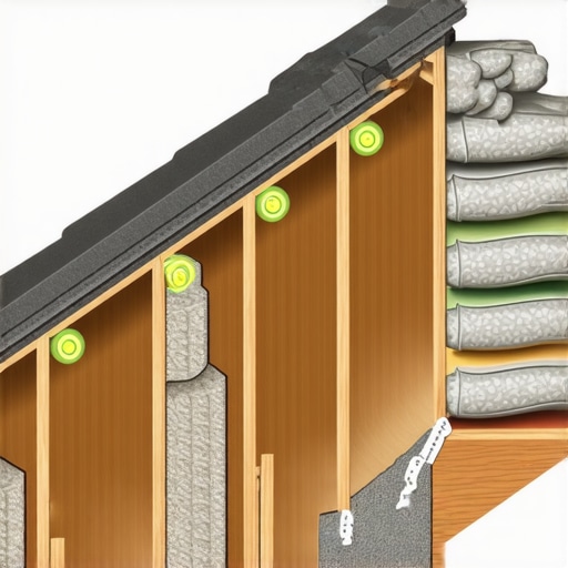 Cutaway view of a theater riser filled with sandbags and mineral wool for vibration control