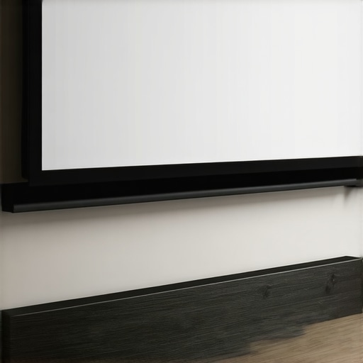 A demonstration of how to use magnets to keep a projector screen from swaying.