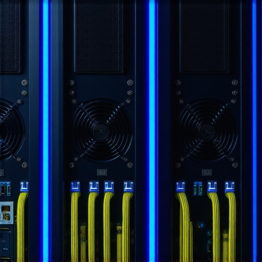 High-performance silent cooling fans in a home theater AV rack