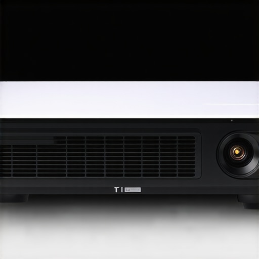 Optimizing Projector Airflow for Cooling A modern home theater projector with clearly visible cooling vents in a dark media room.
