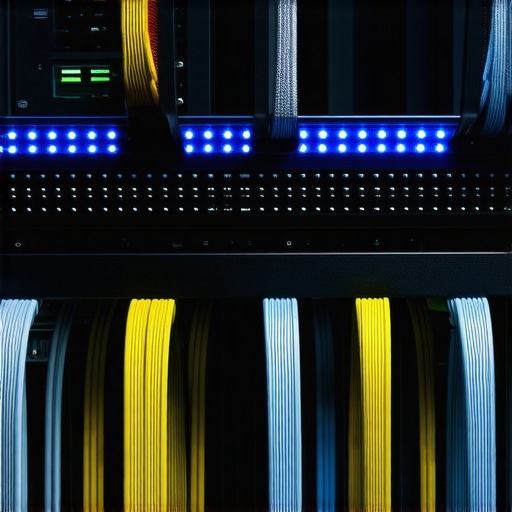 Close up of organized home theater cables behind a receiver