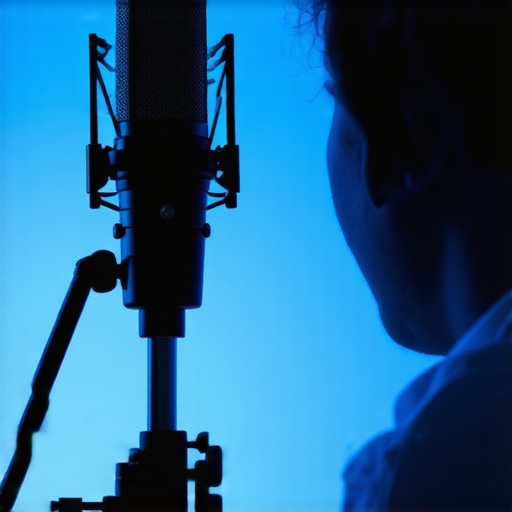 UMIK-1 microphone being used for home theater sound calibration