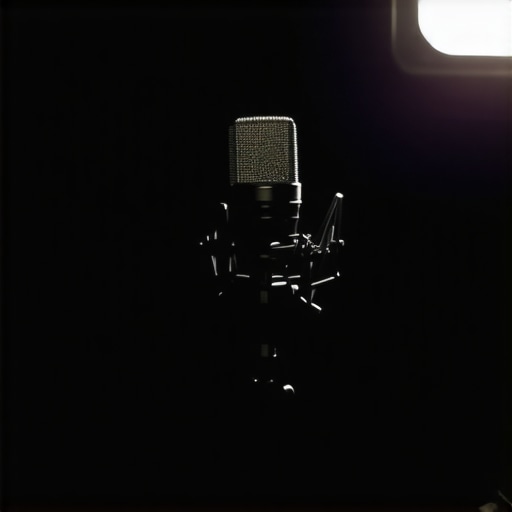 Precision Home Theater Calibration Setup A calibration microphone being used to tune room acoustics in a home cinema.