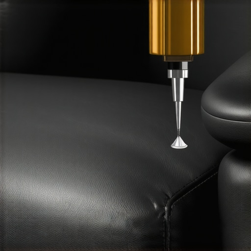 Precision lubrication of a theater seat mechanism A tool applying lubricant to a theater chair's metal frame