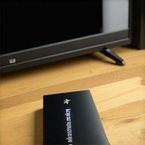 A dedicated wireless audio transmitter connected to a home cinema system for low latency sound.