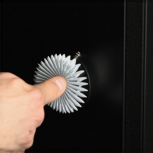 Professional Projector Filter Maintenance A hand cleaning a projector filter to maintain home theater equipment performance.