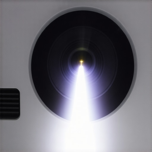 Professional Projector Lens Cleaning Close-up of cleaning a projector lens with a rocket blower and microfiber cloth