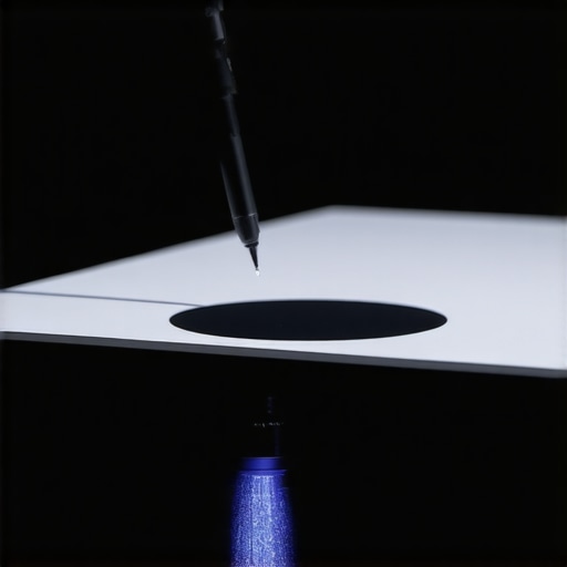 A person using a lens pen and blower to clean dust from a projector lens.